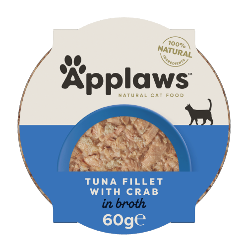 ابلاوز صحن طعام رطب للقطط تونا مع السلطعون 60غ