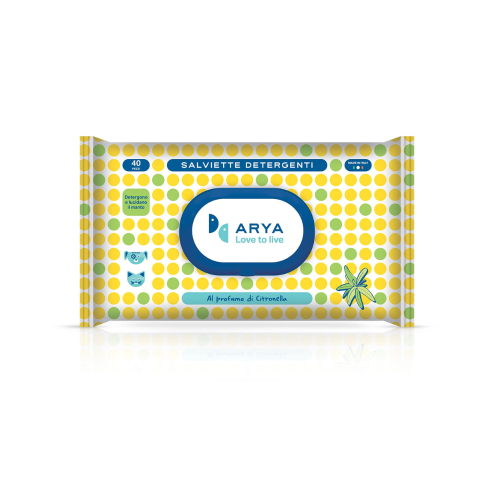 [8006455056366] اريا مناديل رطبة بنبتة السترونيلا 30×20سم 40  قطعة
